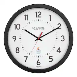 La Crosse Clock Co. - 14.5 Inch Chicago Lighthouse American Made Analog Quartz Wall Clock - Black