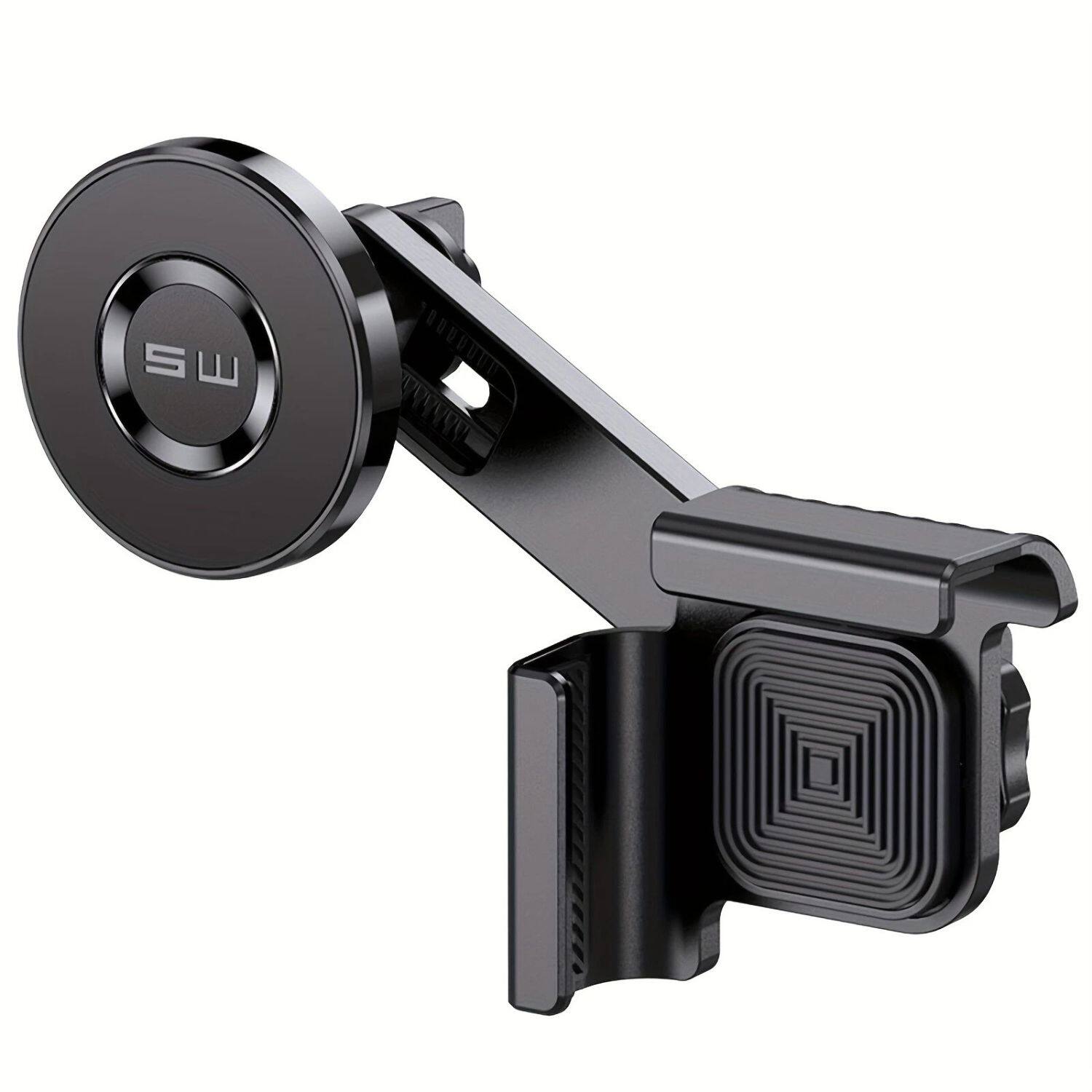 Front. Stock Preferred - High Power Magnetic Car Phone Holder Mount for Tesla – Dashboard Adjustable Foldable Stand - Black.