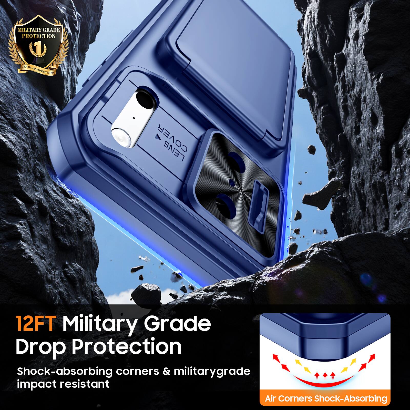 MILITARY GRADE PROTECTION (1) - M cw - PROVECTVR COVER LENS 12FT Military Grade Drop Protection Shock-absorbing corners & military-grade impact resistant Air Corners Shock-Absorbing

12FT Military Grade Drop Protection
Shock-absorbing corners & military-grade impact resistant

Air Corners Shock-Absorbing