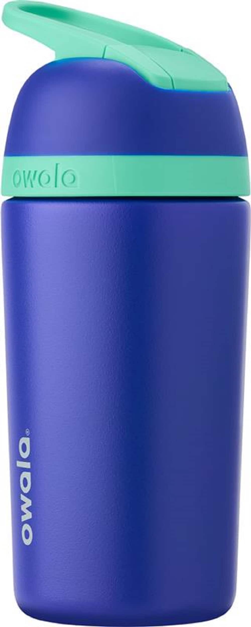 Angle. Owala - Kids Flip - Stainless Steel - 14-oz. - Blue/Teal.