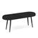 Front. Costway - 47" Upholstered Entryway Bench with Padded Seat & Heavy-duty Metal Frame - Black.