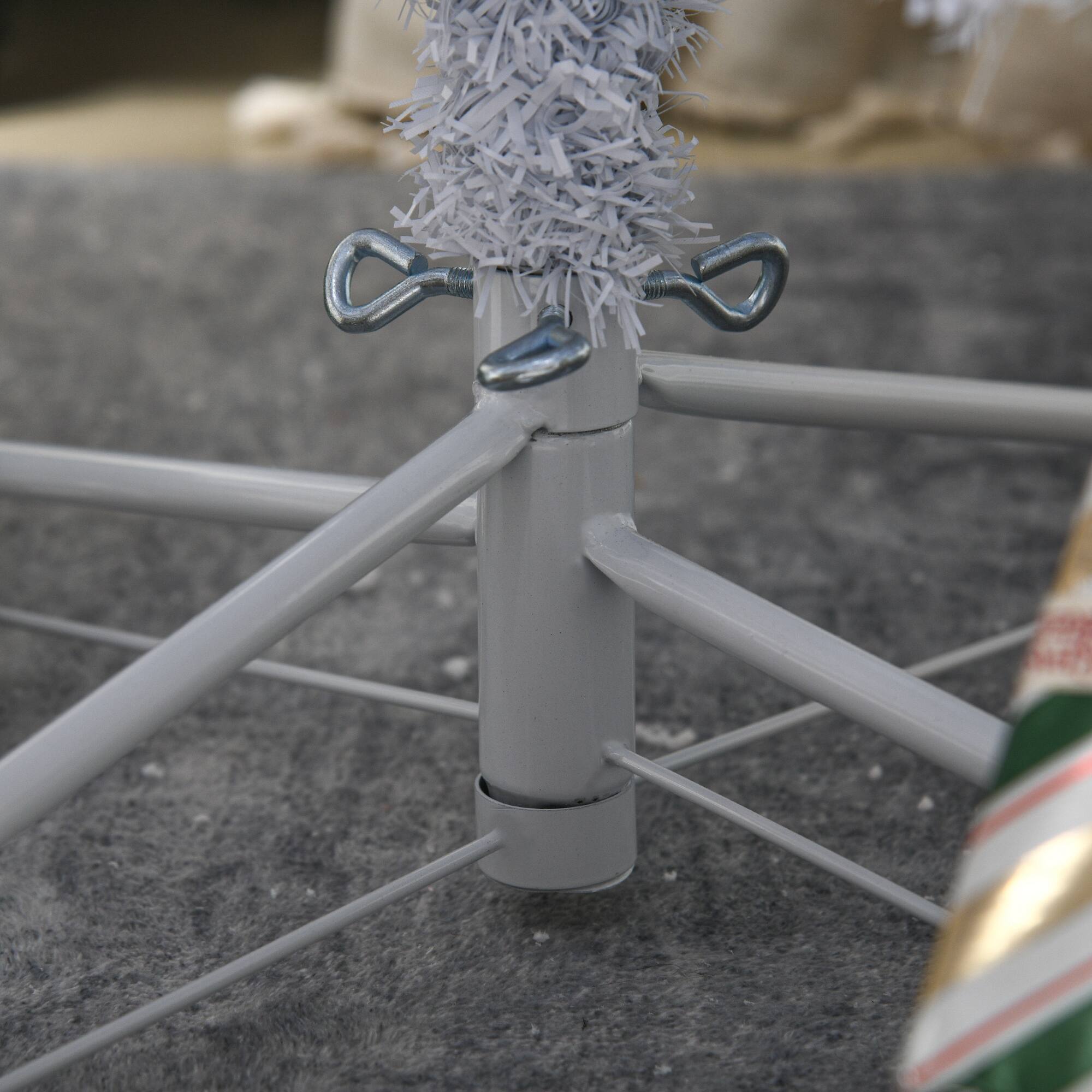 Alt View 8. Homcom - Tall Prelit Artificial Christmas Tree Holiday Décor with 638 Branches, 220 Warm White LED Lights, Auto Open - white.