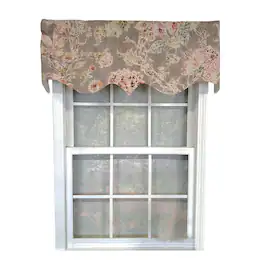RLF Home - Monte Cristo Regal Lined 3" Rod Pocket 100% Cotton Window Valance 50" x 17" - Gray