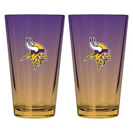 The Memory Company - Minnesota Vikings Two-Pack 16oz. Ombre Pint Glass Set - Multicolor