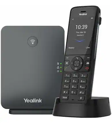 Yealink
10:39
Thu Mar 26
Handset 2
History
Line
- - B
1 ABC
2 DEF
3 GHI
4 JKL
5 MNO
6 PQRS
7 TUV
8 WXYZ
9
*
0
#
Yealink
TRAN