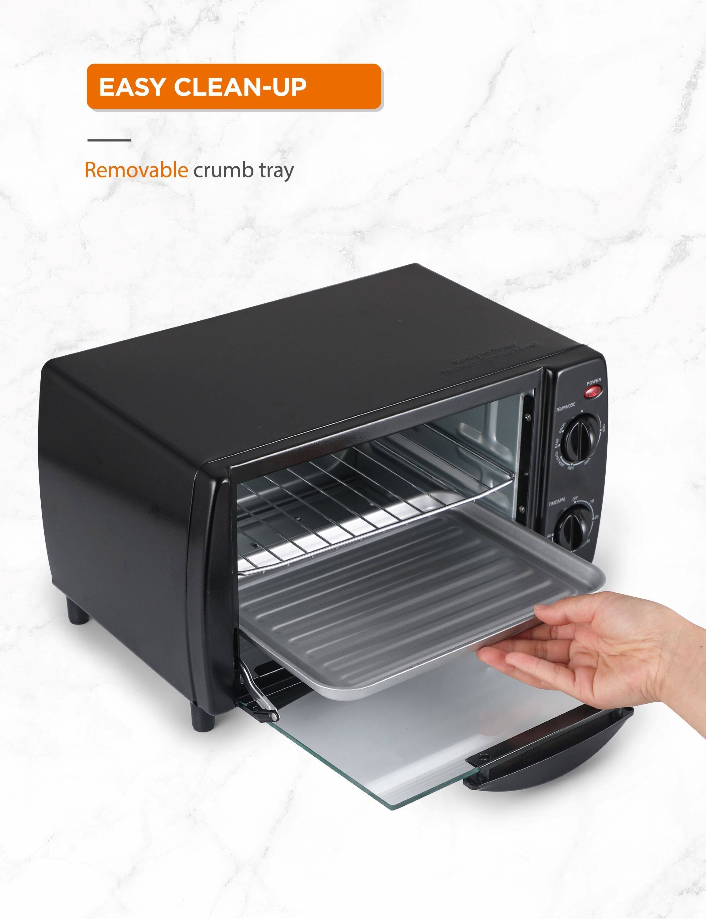 EASY CLEAN-UP
Removable crumb tray