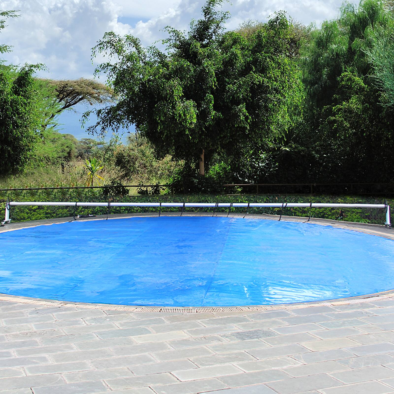 Alt View 4. Costway - Costway 12 x 24 ft Rectangular Pool Solar Cover 12 Mil Heat Retaining Blanket with Carry Bag.