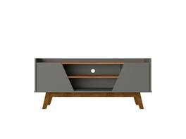 Manhattan Comfort - Marcus Mid-Century Modern 53" TV Stand - Dark Sage Gray and Brown