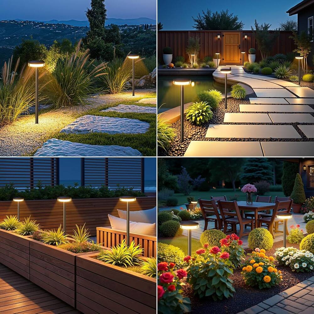 Alt View 1. MOSZAR LLC - Solar Pathway Lights Outdoor, 6 Pack 2X Brighter Solar Lights - Black.