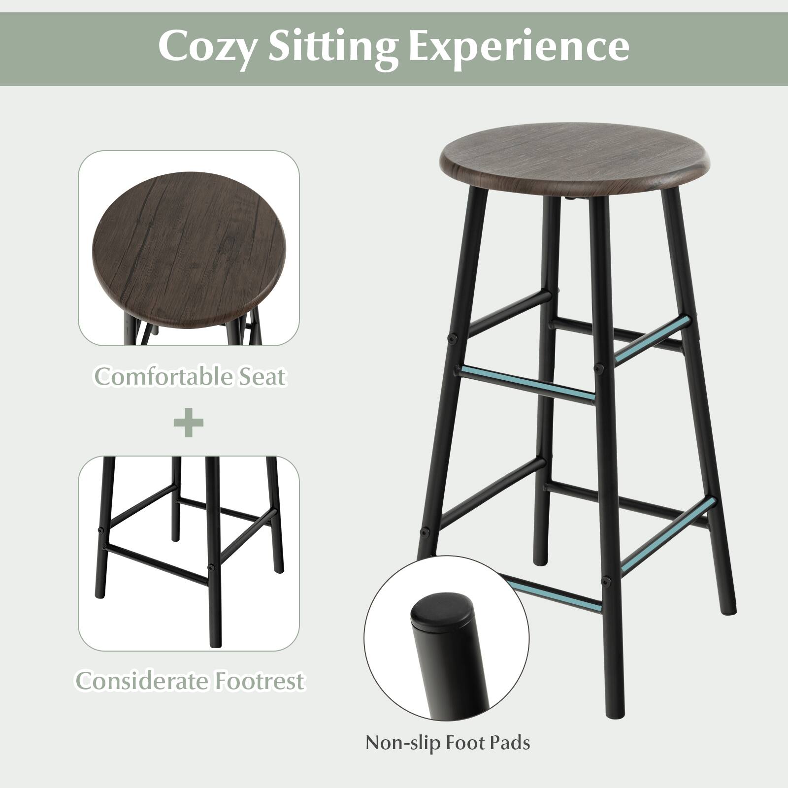 Cozy Sitting Experience

Comfortable Seat

Considerate Footrest

Non-slip Foot Pads