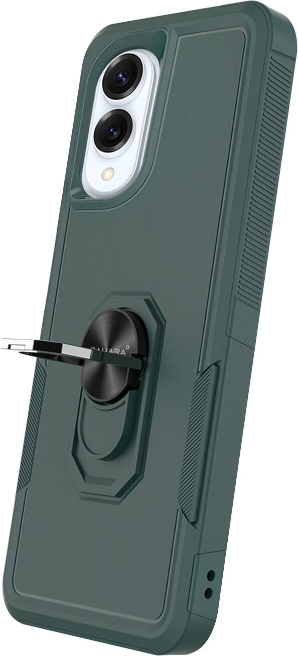Left. SaharaCase - Raider Series Heavy Duty Kickstand Case for Samsung Galaxy S25 Edge  - Cactus Green.