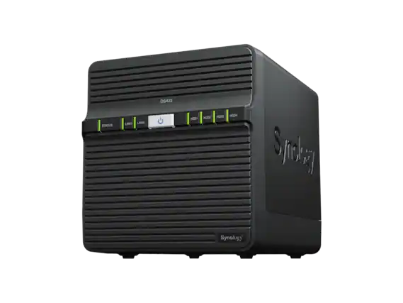 STATUS
LAN1
LAN2
DS423
HDD1
HDD2
HDD3
HDD4
Synology
