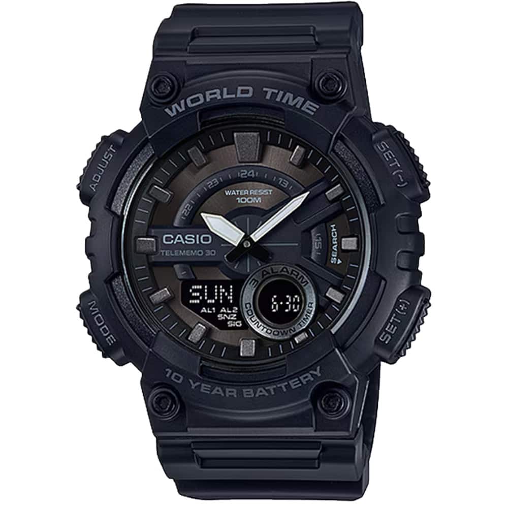 Casio - Men’s Stealth Analog-Digital Watch - AEQ-110W-1BV - Black price history on PriceWatchPro