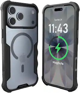 Smartish - iPhone 18 Pro Max/17 Pro Max MagSafe Case - Gripzilla - Protective Grip Heavy Duty Cover - Clearly Black