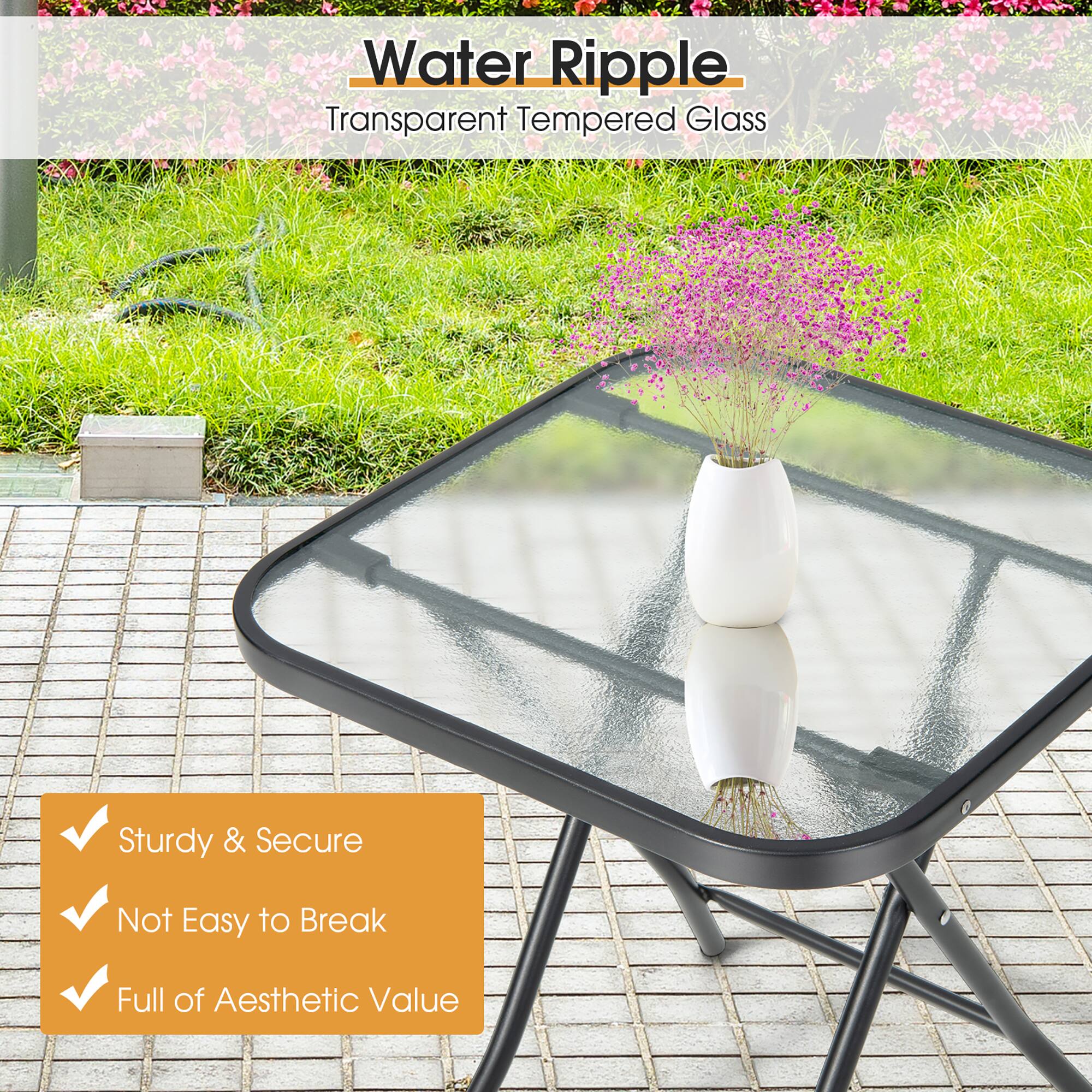 Water Ripple  
Transparent Tempered Glass  

- Sturdy & Secure  
- Not Easy to Break  
- Full of Aesthetic Value