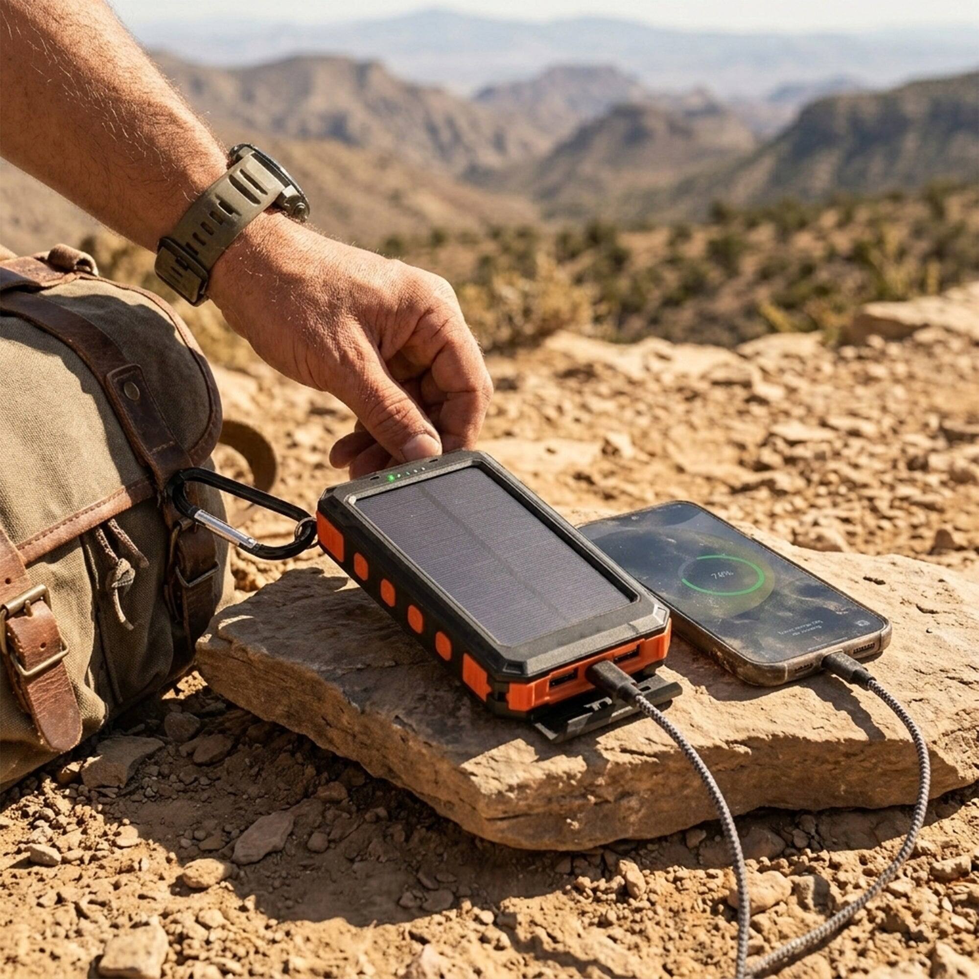 iBasics 10,000mAh Solar Power Bank – 20W USB C PD Fast Portable Charger ...