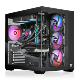 Thermaltake - LCGS View 7870T-380 Gaming Desktop AMD Ryzen 7 7800X3D, 32GB Memory, NVIDIA GeForce RTX 5070 Ti, 2TB NVMe M.2 - Black