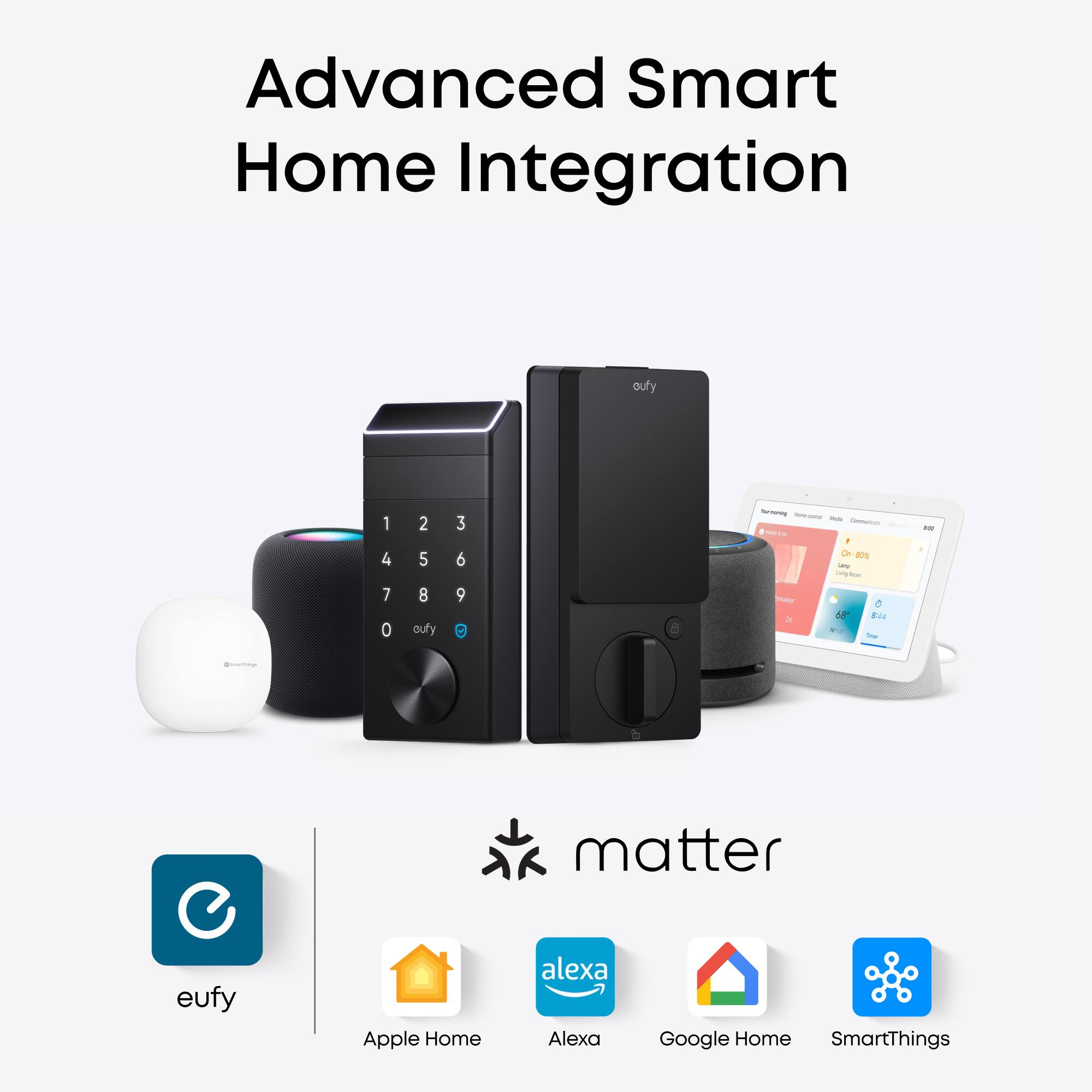 Advanced Smart Home Integration

eufy

matter

eufy Apple Home Alexa Google Home SmartThings