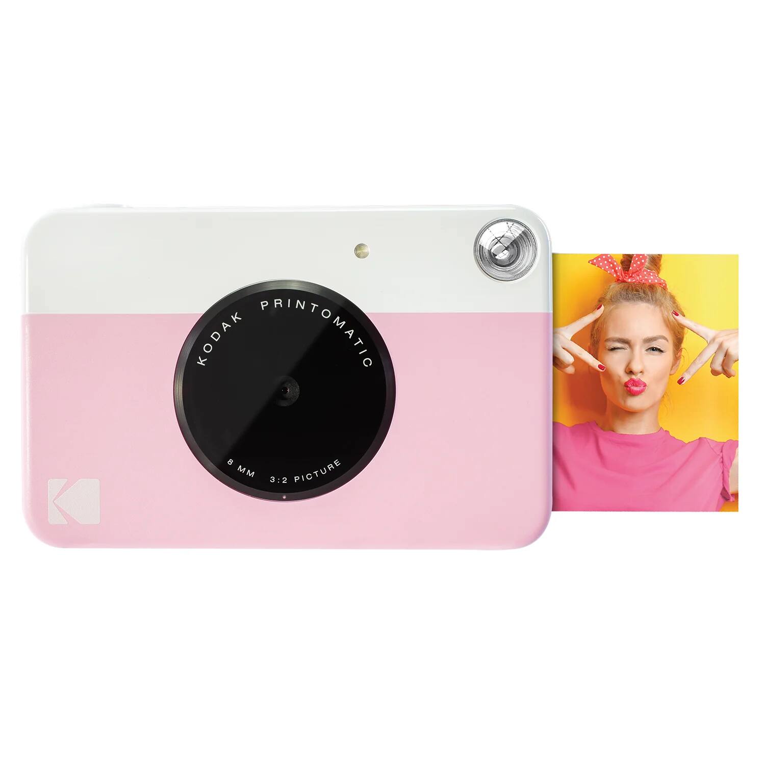 Kodak - Printomatic Instant Print Camera - Instant Digital Camera Prints on Zink 2x3" Photo Paper - Pink