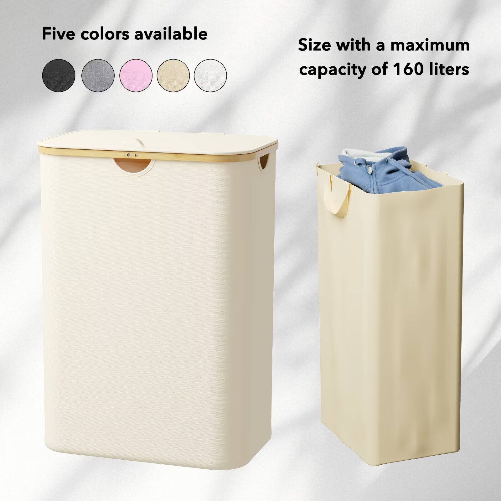 Five colors available  
Size with a maximum capacity of 160 liters