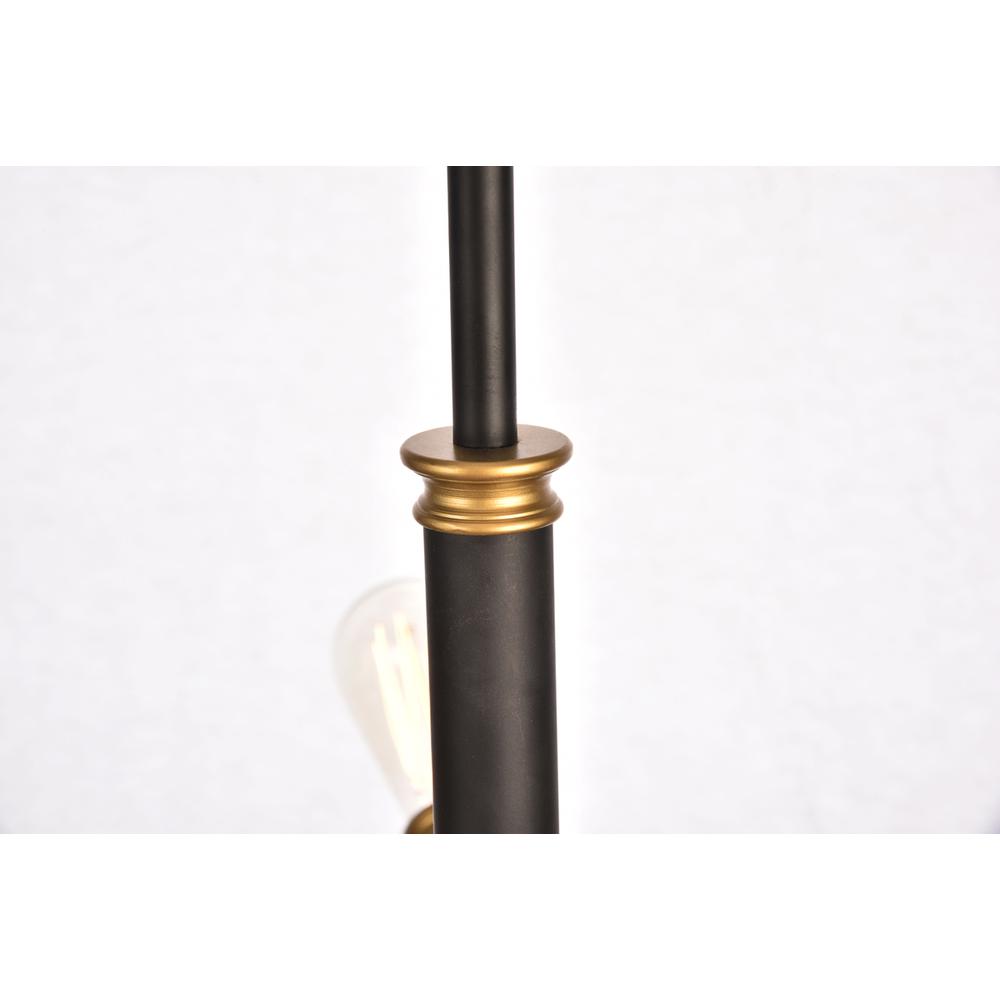 Angle. Living District - Axel Collection Chandelier D27.2 H32.5 Lt:10 Black and Brass Finish - Black And Brass.