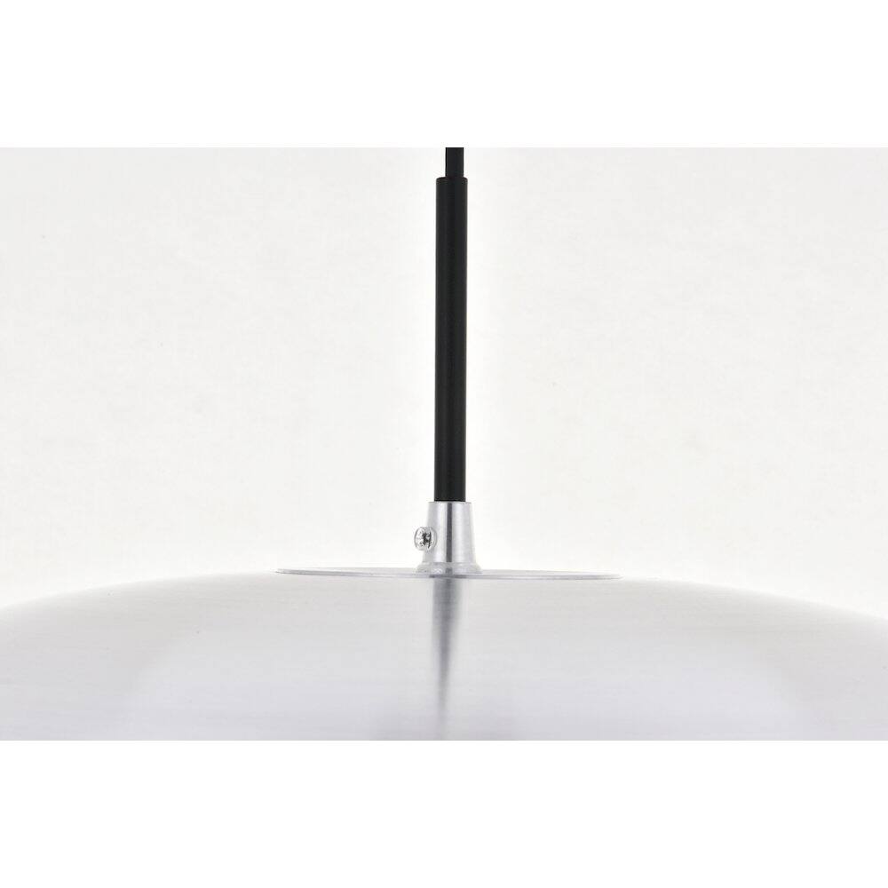 Alt View 1. Living District - Etude 1 Light Brushed Nickel Pendant - Brushed Nickel And Black.