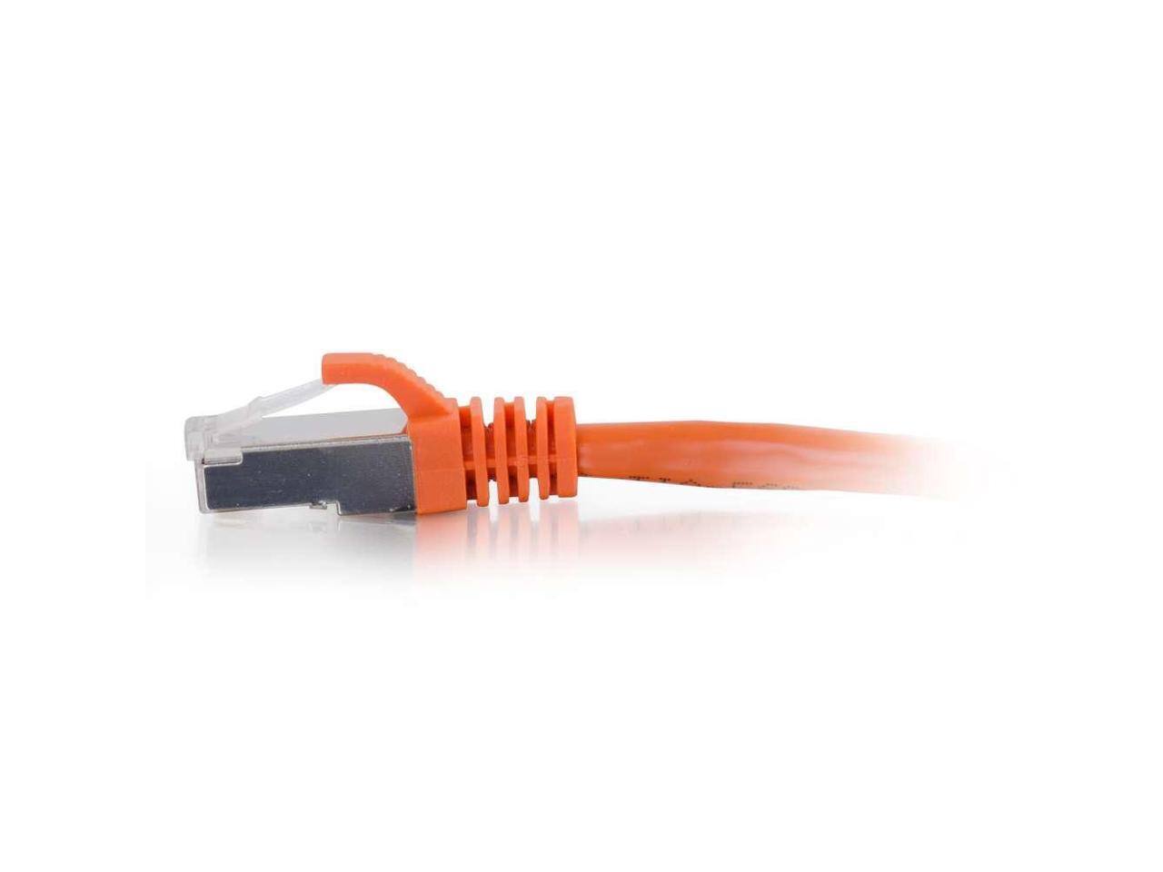 Alt View 4. Cables to Go - C2G 00883 Cat6 Cable - Snagless Shielded Ethernet Network Patch Cable, Orange (8 Feet, 2.43 Meters).