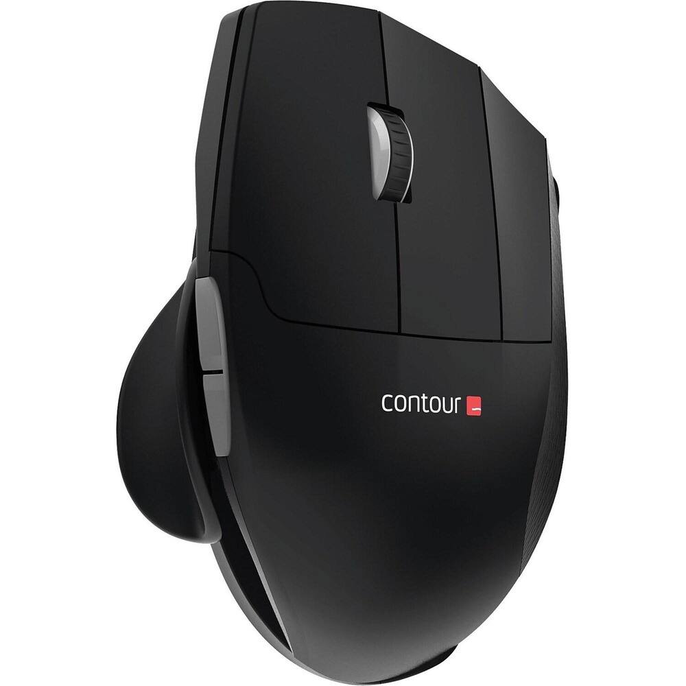 Front. Contour Design - Unimouse Ergonomic Wireless Mouse for Right-Handed - Black.