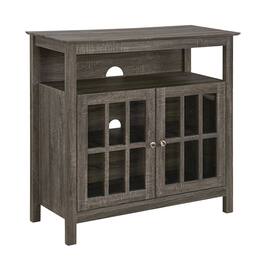 FurniFact - Tall TV Stand Console, Gray, Storage Cabinets, 40 Inch - Brown