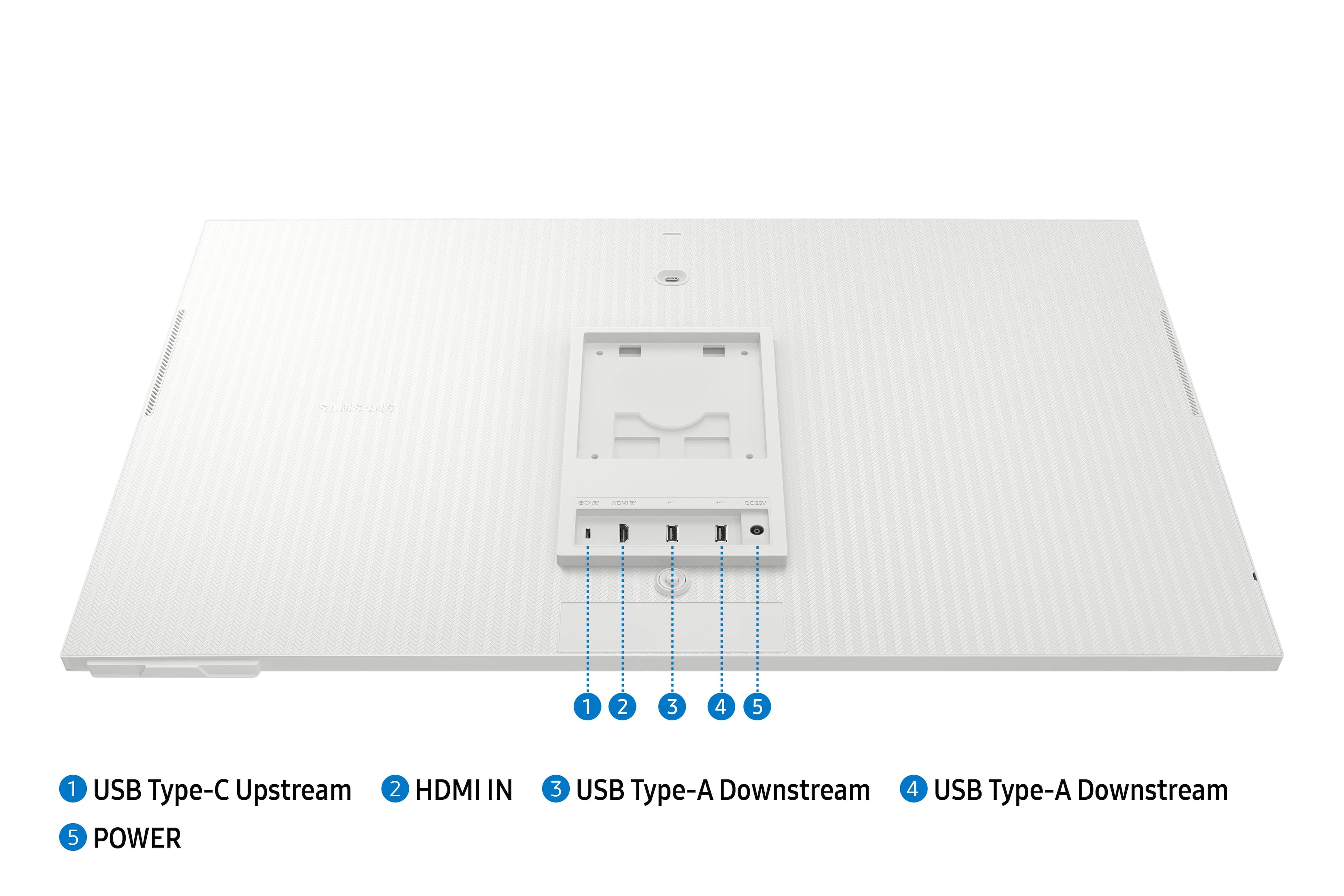 1. USB Type-C Upstream
2. USB Type-A Downstream
3. USB Type-A Downstream
4. USB Type-A Downstream
5. Power
6. HDMI IN
7. USB Type-C Upstream
8. USB Type-A Downstream
9. USB Type-A Downstream
10. USB Type-A Downstream