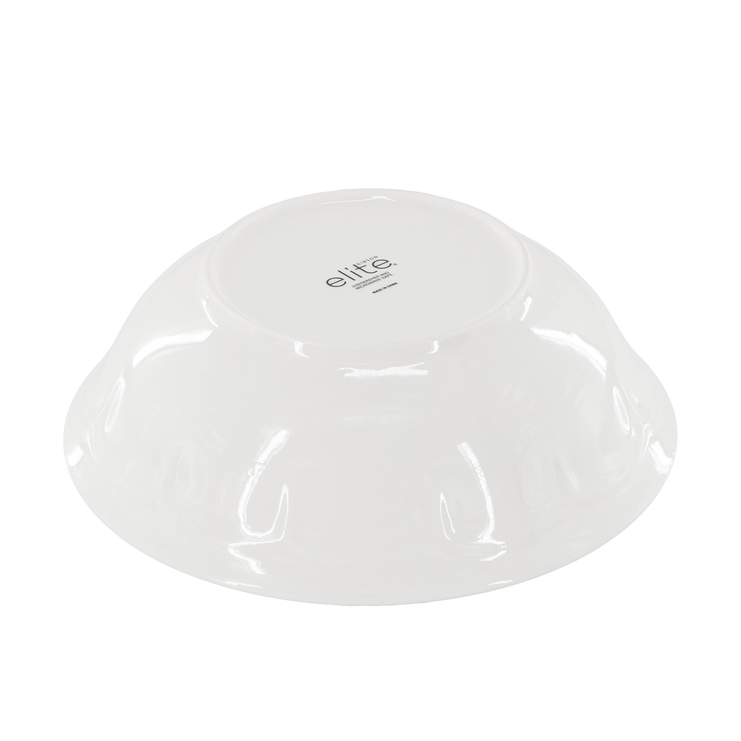 Alt View 2. Gibson - Gibson Elite Compostela 6 Piece 9 Inch Fine Ceramic Dinner Bowl Set in White - White.