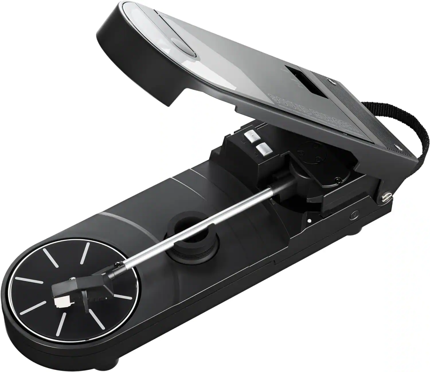 Alt View 13. Audio-Technica - AT-SB727-BK Sound Burger Portable Turntable - Black.