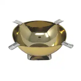 Prestige - Smokin Ash' Quadrangle Cigar Ashtray (Gold) - Gold Polished Finish