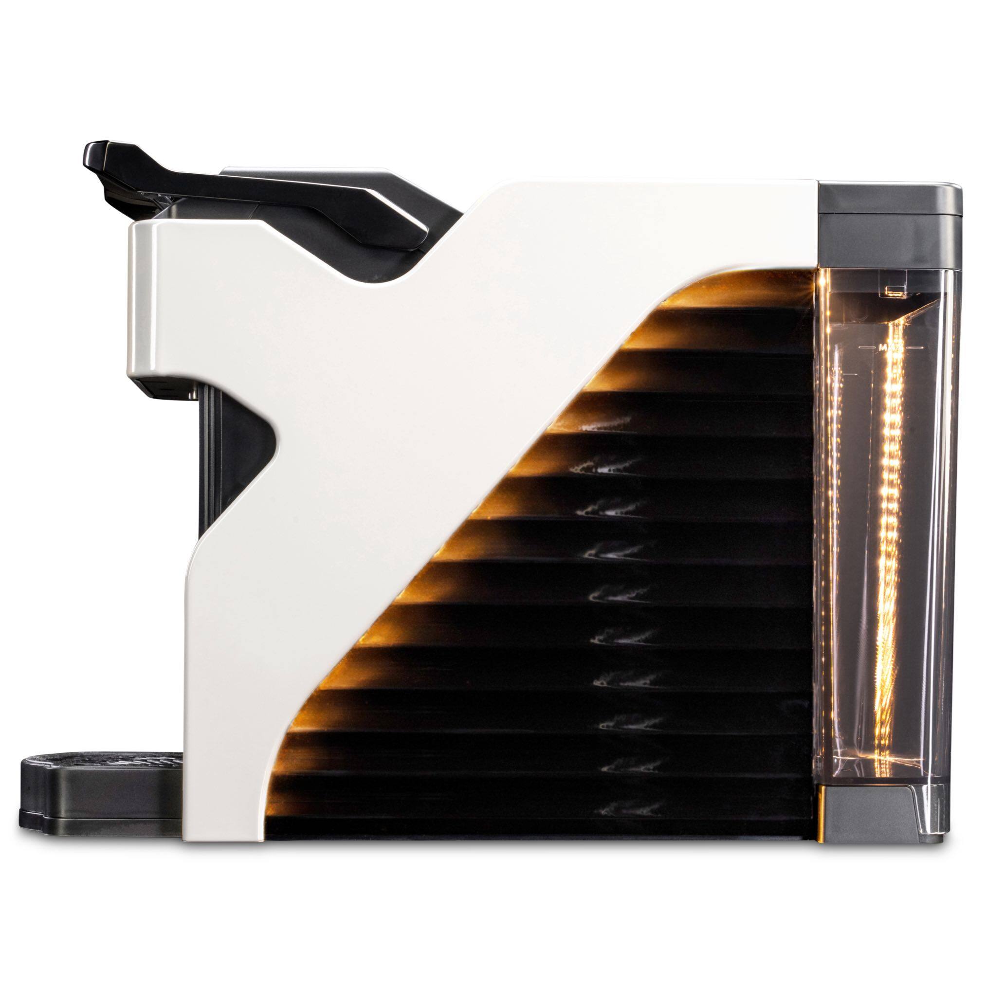 Left. Milton Coffee Co. - Stainless Steel Brew Path, Compatible with Nespresso OriginalLine Capsules, cup warming tray, low noise, 19 bar motor - White.