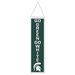 WinCraft - Michigan State Spartans 8" x 32" Slogan Wool Banner - Multicolor