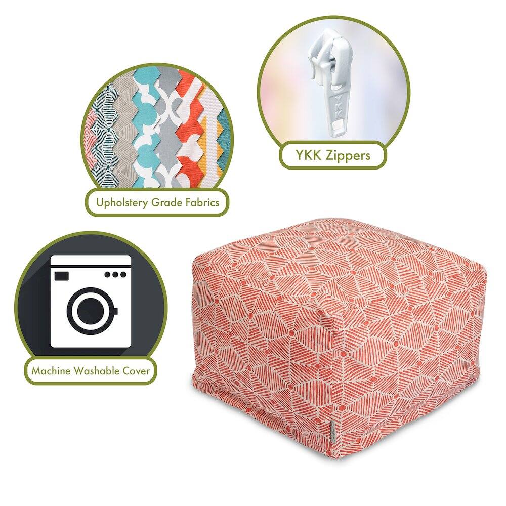 - Upholstery Grade Fabrics
- YKK Zippers
- Machine Washable Cover