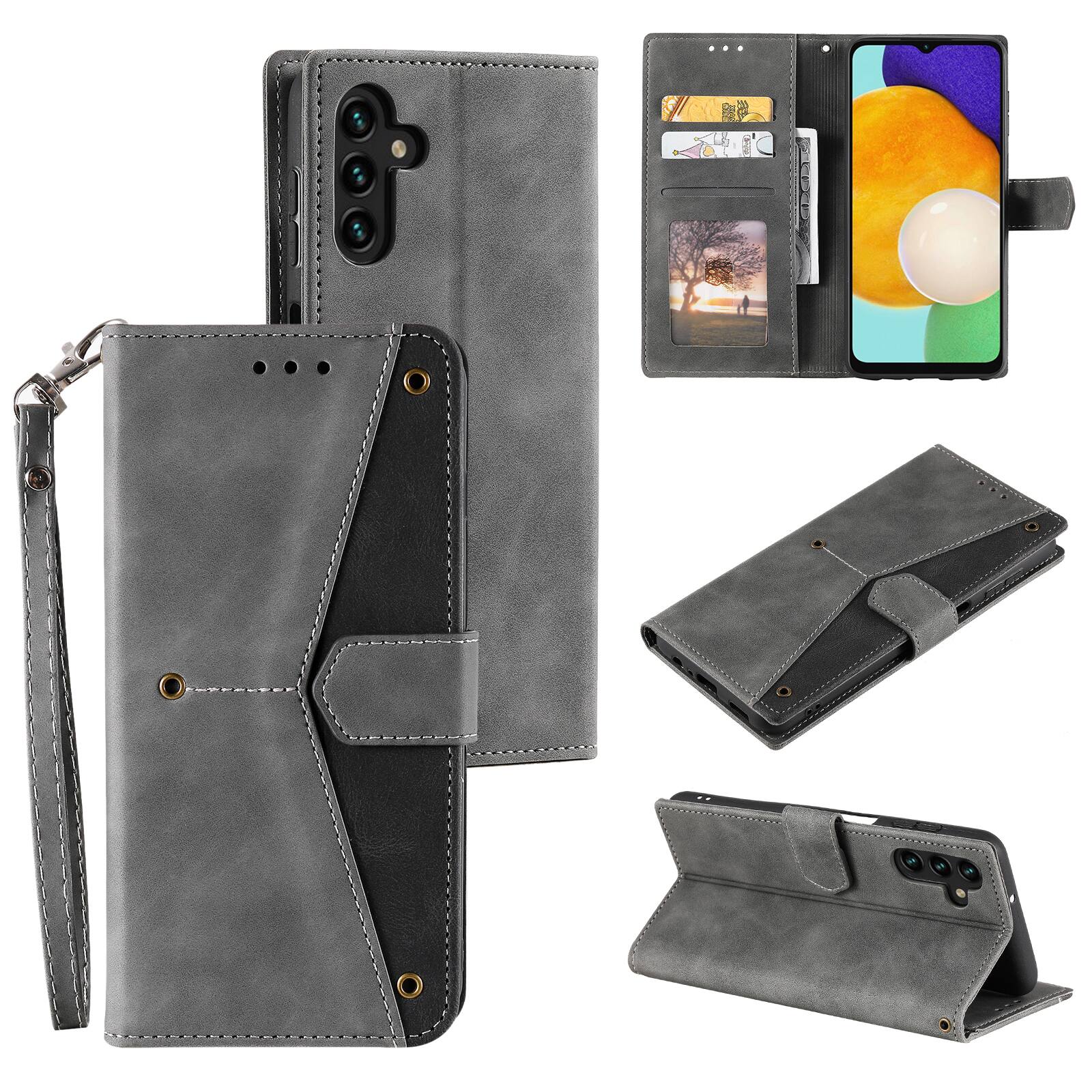 Dteck - Wallet Case for Samsung Galaxy S24+,Vintage PU Leather Flip Card Holder Kickstand Magnetic Closure Phone Cover - Gray price history on PriceWatchPro