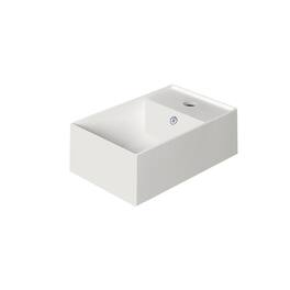 Whitehaus - Britannia Rectangular Wall Mount Basin with Right Single Hole Drill - White