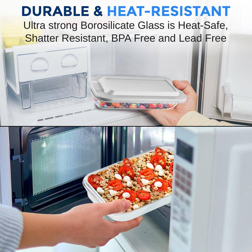 DURABLE & HEAT-RESISTANT  
Ultra strong Borosilicate Glass is Heat-Safe, Shatter Resistant, BPA Free and Lead Free