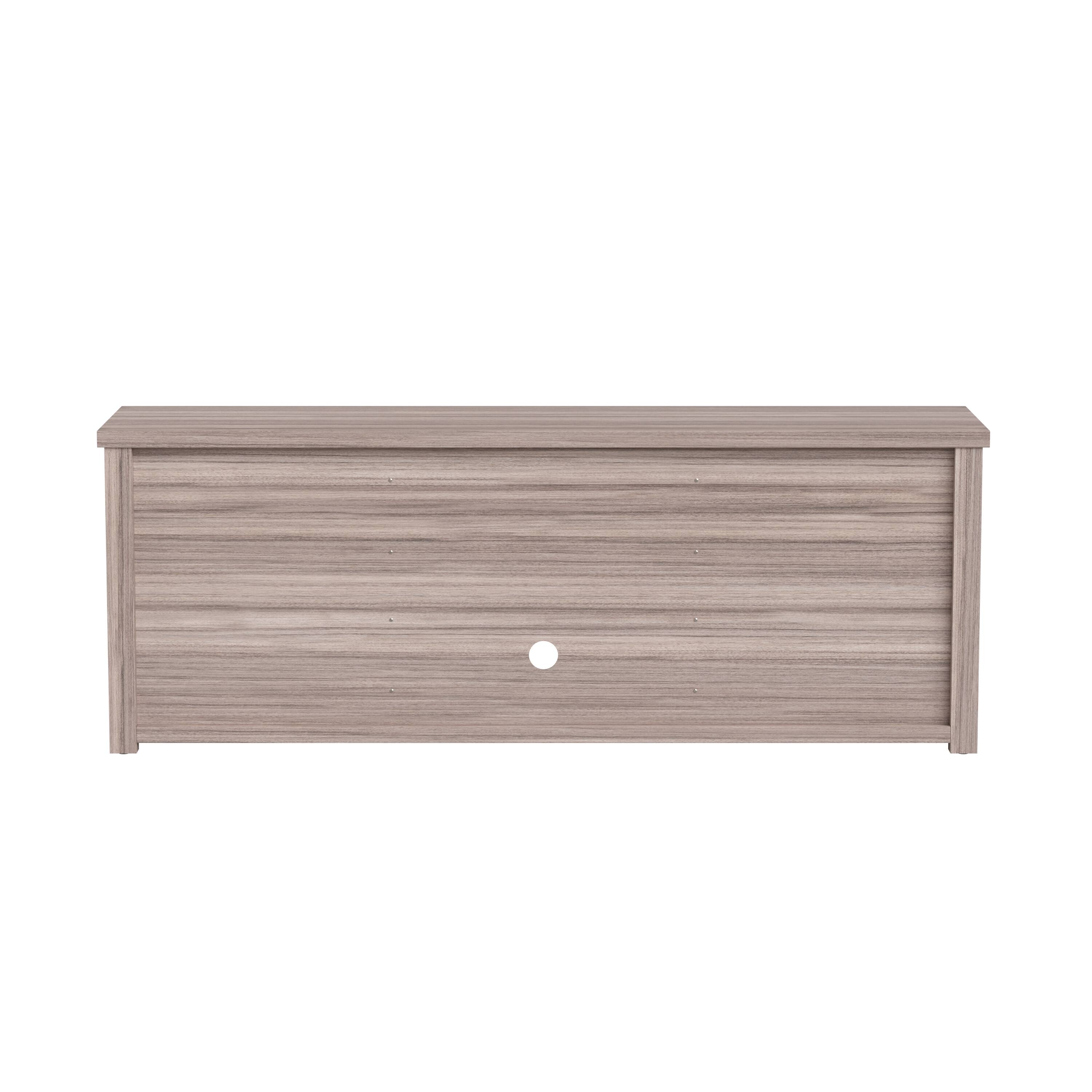 Alt View 5. Emma + Oliver - Liam TV Stand for up to 80" TV's - 65" Media Console with Classic Full Glass Doors & 3 Adjustable Shelves - Gray Wash Oak.