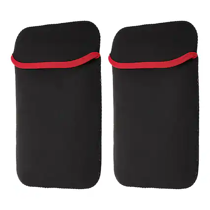 Front. Unique Bargains - 2pcs Laptop Case - Soft Computer Sleeve Carrying Bag, Shockproof Protective Cover for 9" Notebook - Red-Black.