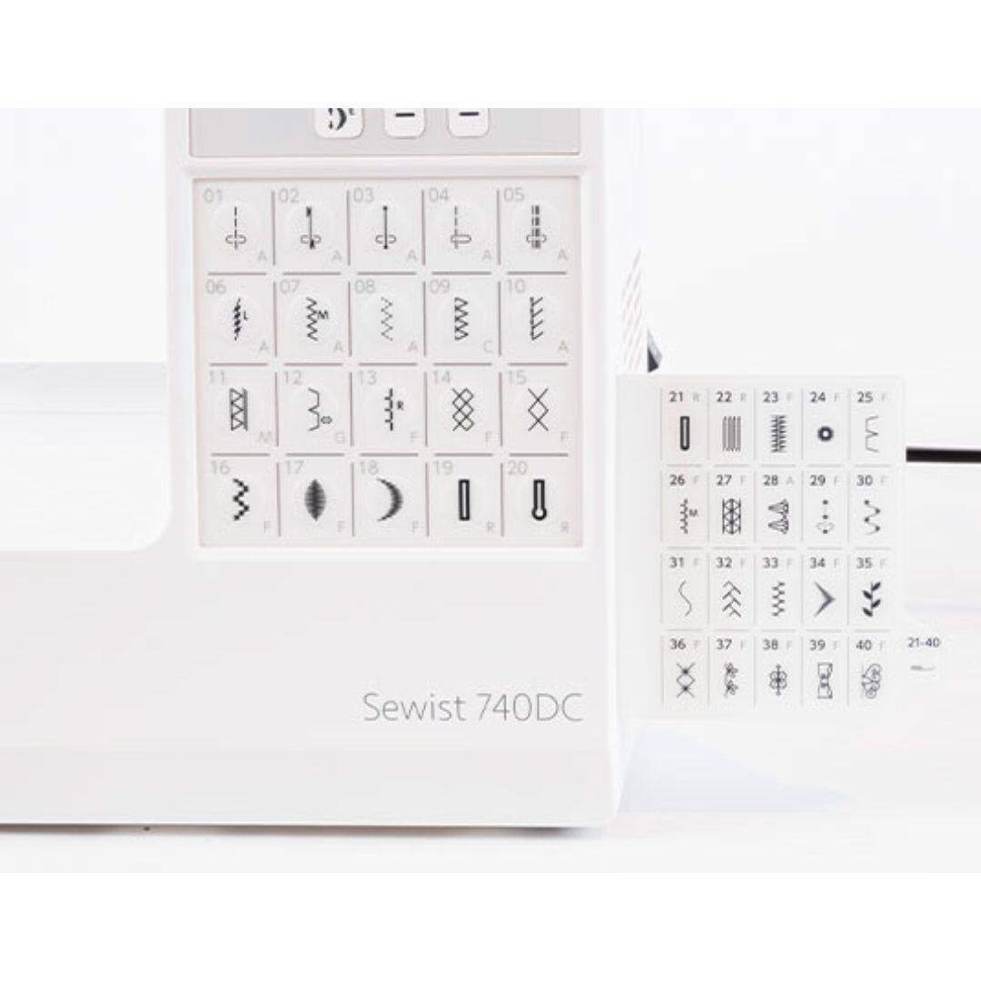 01 02 03 04 05  
C cp A A 06 07 08 NW A A 11 12 13  
M G 16 17 18 A A F  
A 09 ww 14 F 19 10 E 15 20 A A F  
21 26 22 27 F 23 28 A 24 29 25 30 F F R  
31 32 33 34 35 36 37 38 39 40  
21-40 Sewist 740DC