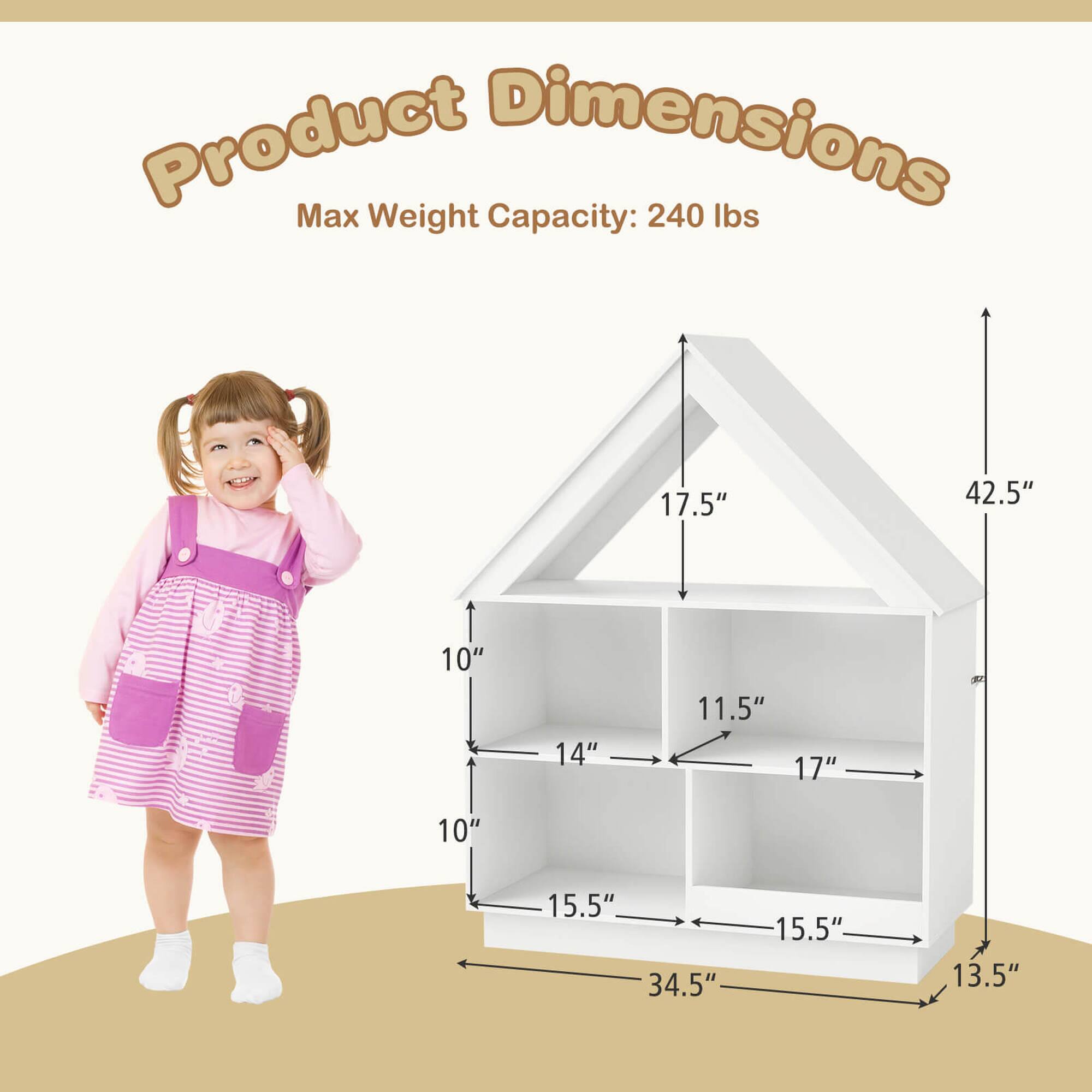 Product Dimensions: 17.5", 42.5", 10", 14", 11.5", 17", 10", 15.5", 34.5", 15.5", 13.5"

Max Weight Capacity: 240 lbs