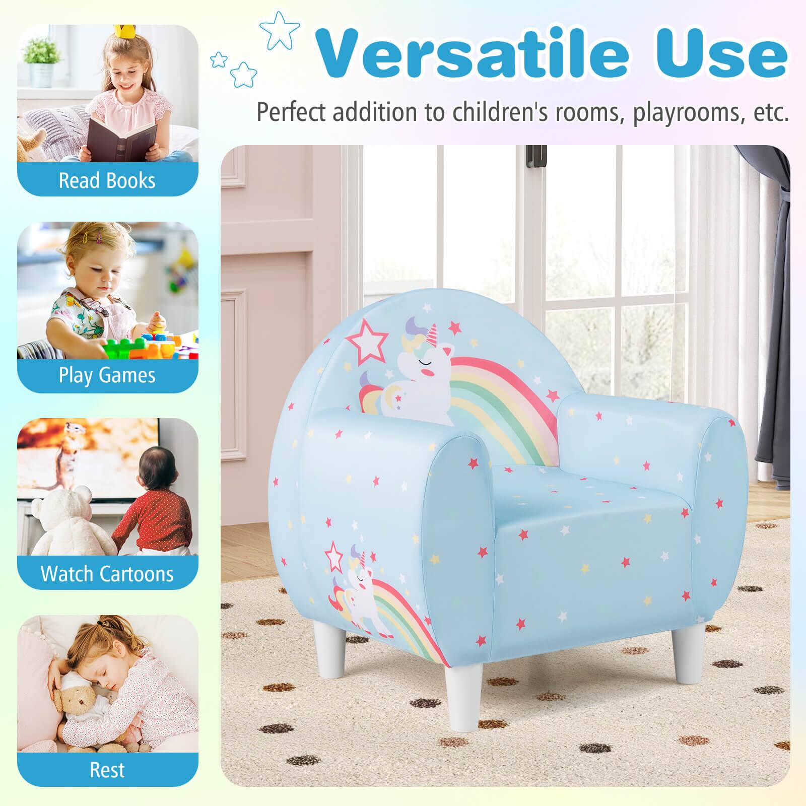 Versatile Use  
Perfect addition to children's rooms, playrooms, etc.

- Read Books
- Play Games
- Watch Cartoons
- Rest