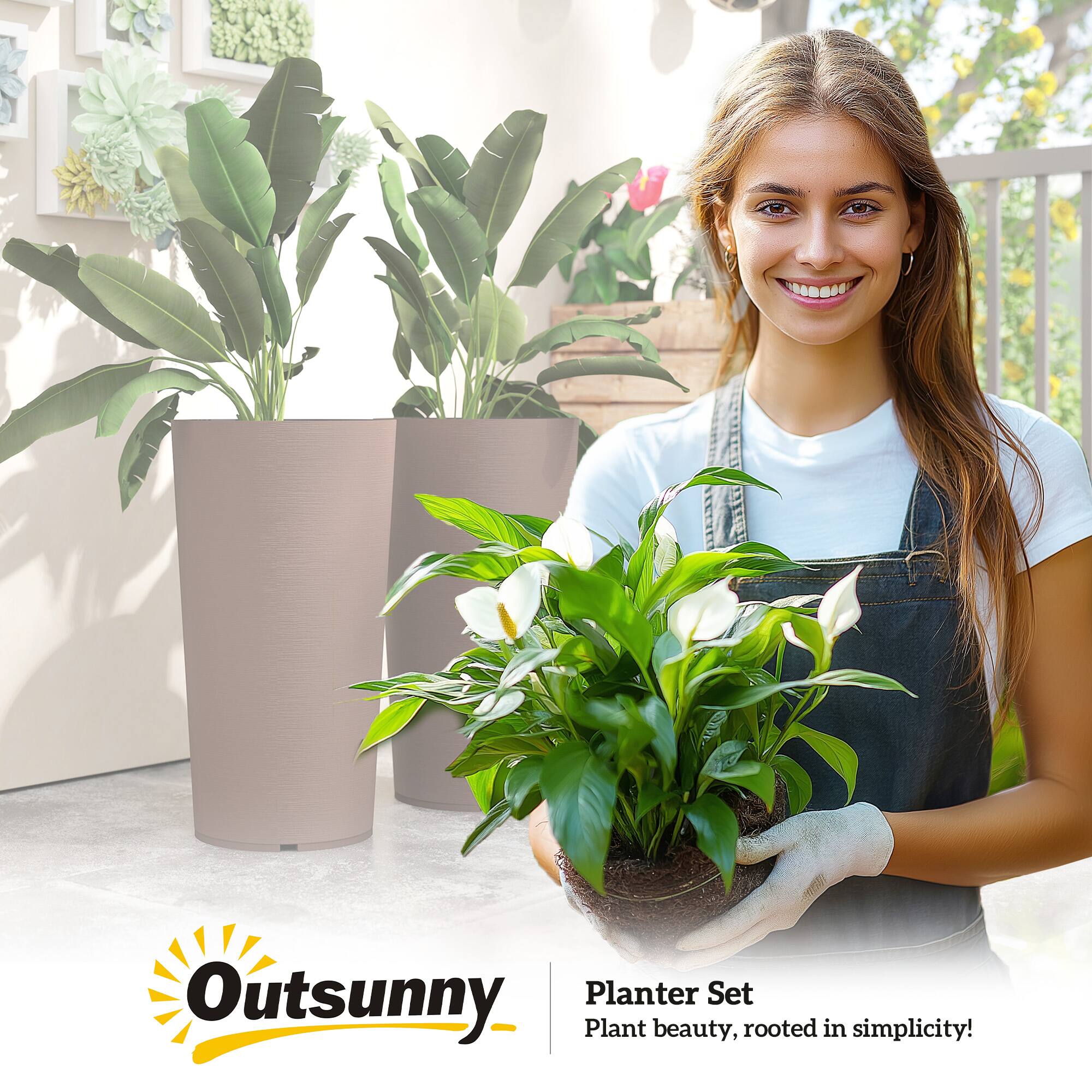 Outsunny Planter Set  
Plant beauty, rooted in simplicity!