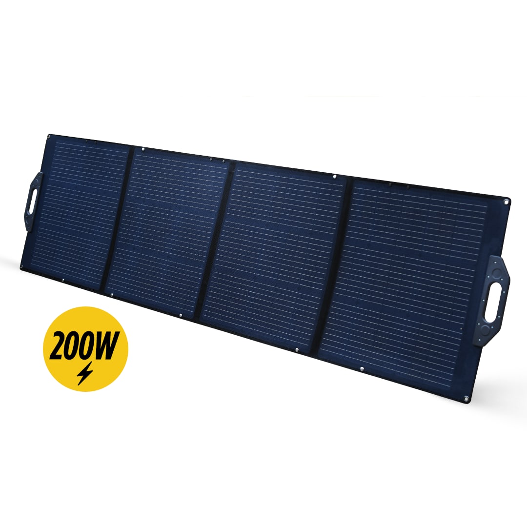 Front. Guard Dog Security - 200 Watt Solar Panels Foldable, Portable High-Efficiency Solar Charger for Power Stations.