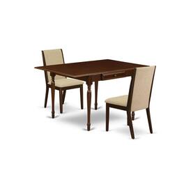 East West Furniture - Dining Room Set Mahogany - Brown