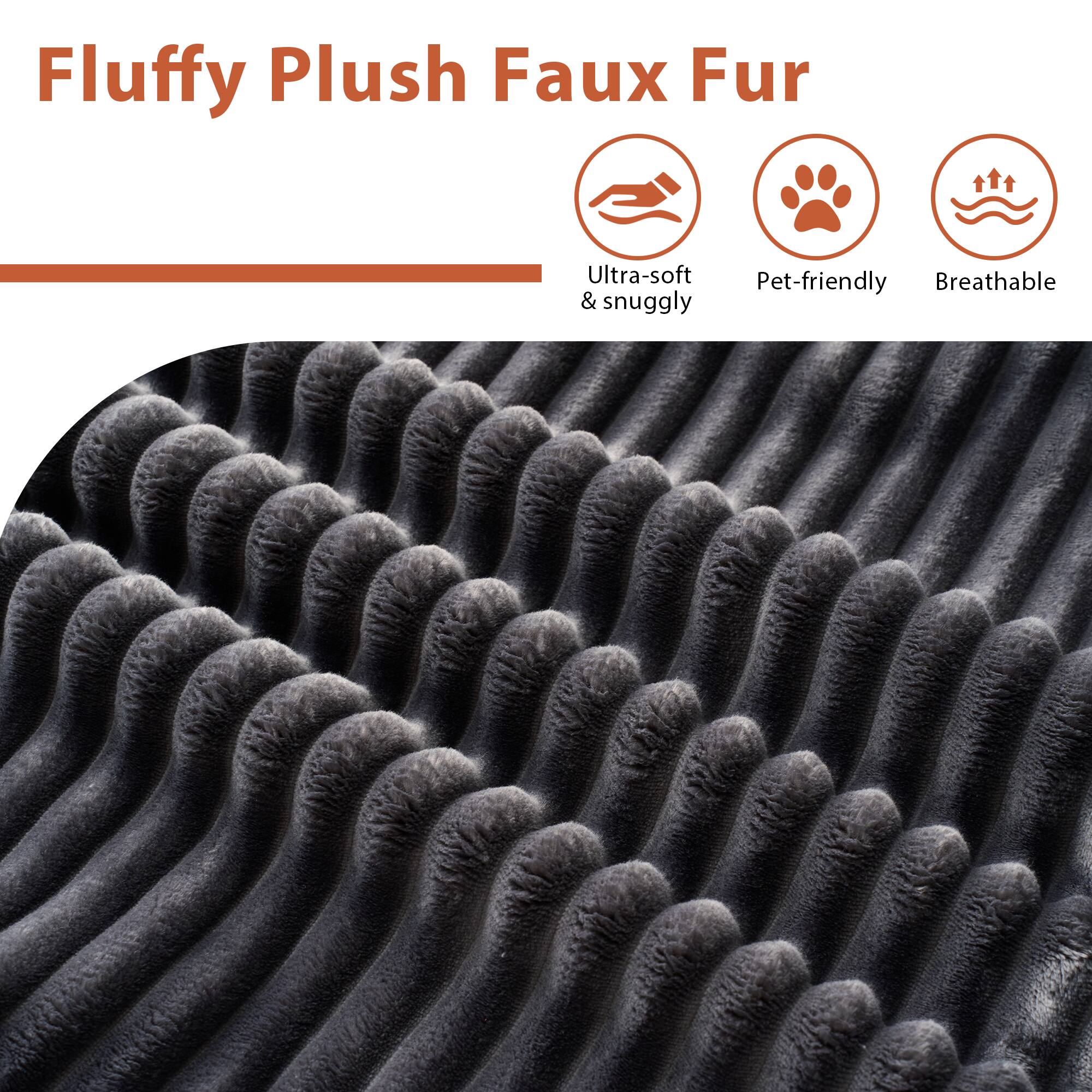 Fluffy Plush Faux Fur

- Ultra-soft & snuggly
- Pet-friendly
- Breathable
