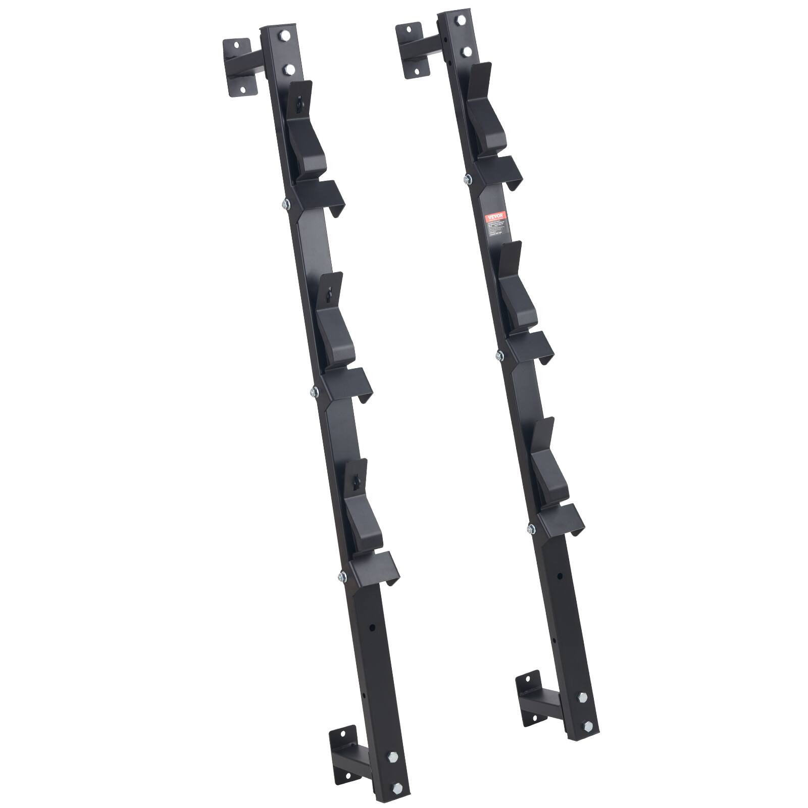 Alt View 5. VEVOR - Trimmer Rack, 3 Place Weeder Trimmer Rack, Trim Holder Trailer Rack with Zinc Alloy Password Lock - Black.