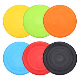 Unique Bargains - Soft Flying Disc, 6pcs 7" Outdoor Sports Training Playing for Beach/Backyard/Lawn/Park Game - Orange/Blue/Red/Black/Yellow/Green